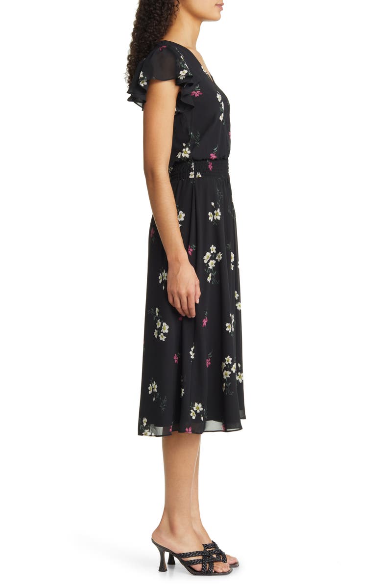 Vince Camuto Flutter Sleeve Ruffle Dress, Alternate, color,