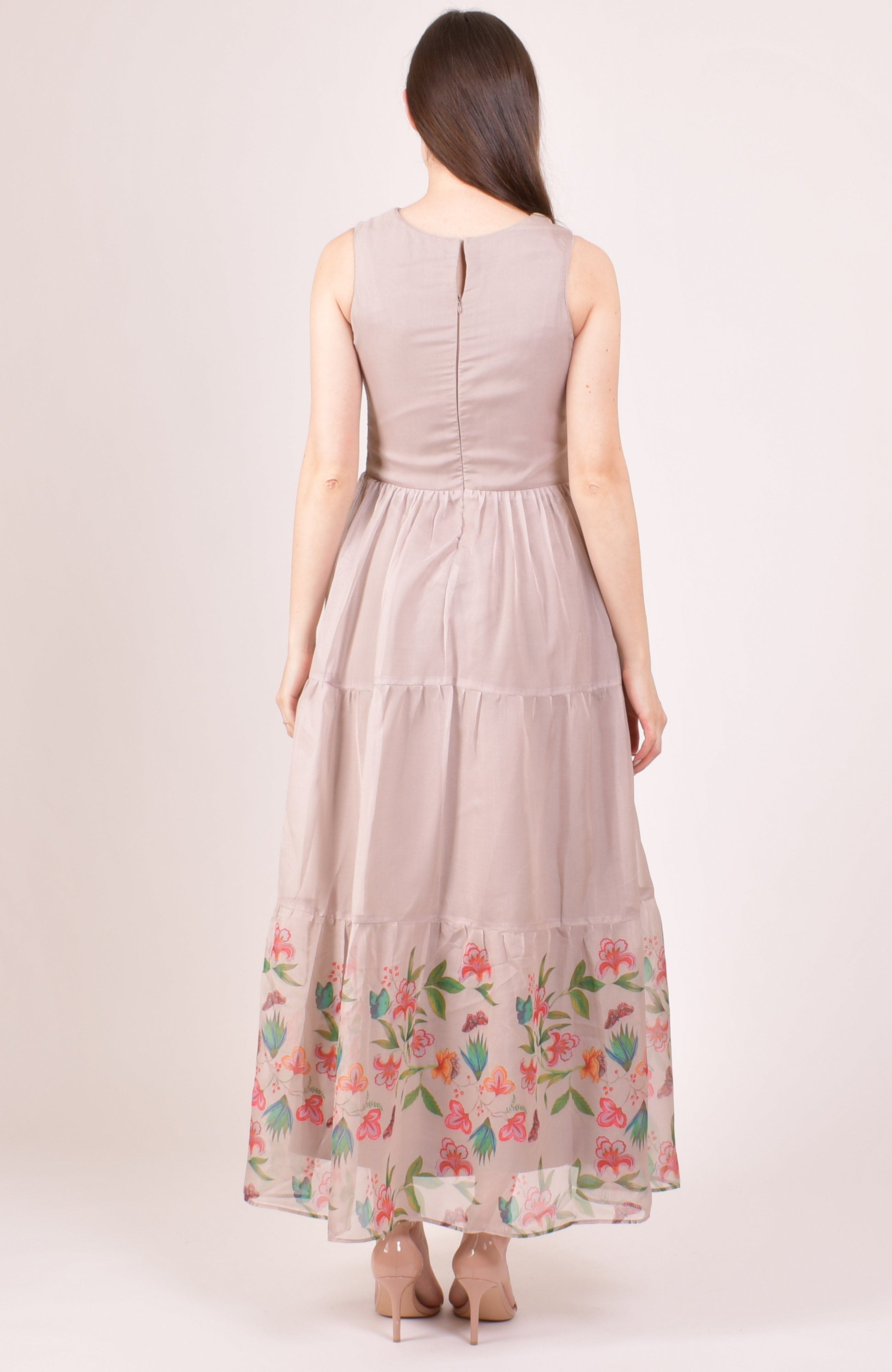 Floral Organza Tiered Maxi Dress - image 2