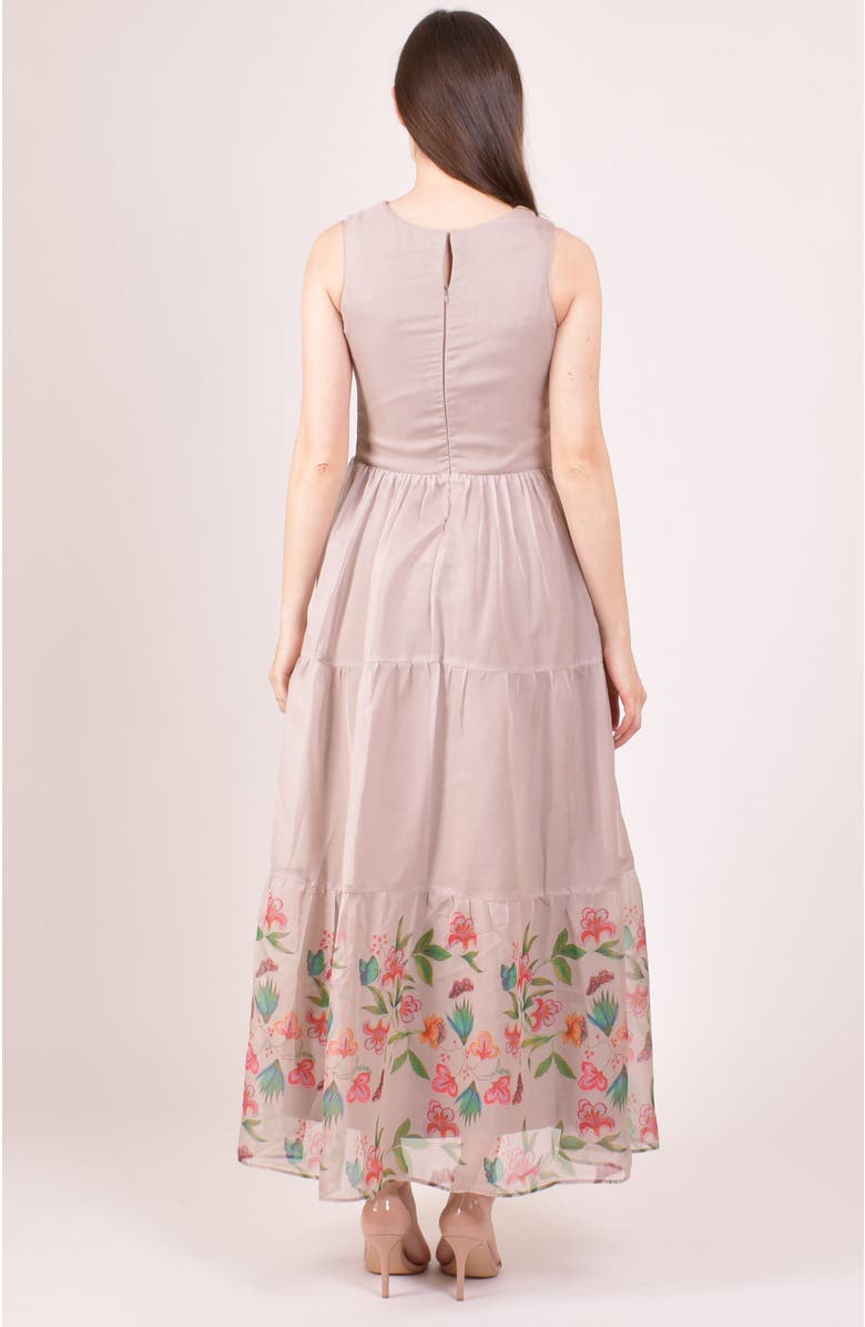 RAAS Floral Organza Tiered Maxi Dress, Alternate, color, Blush
