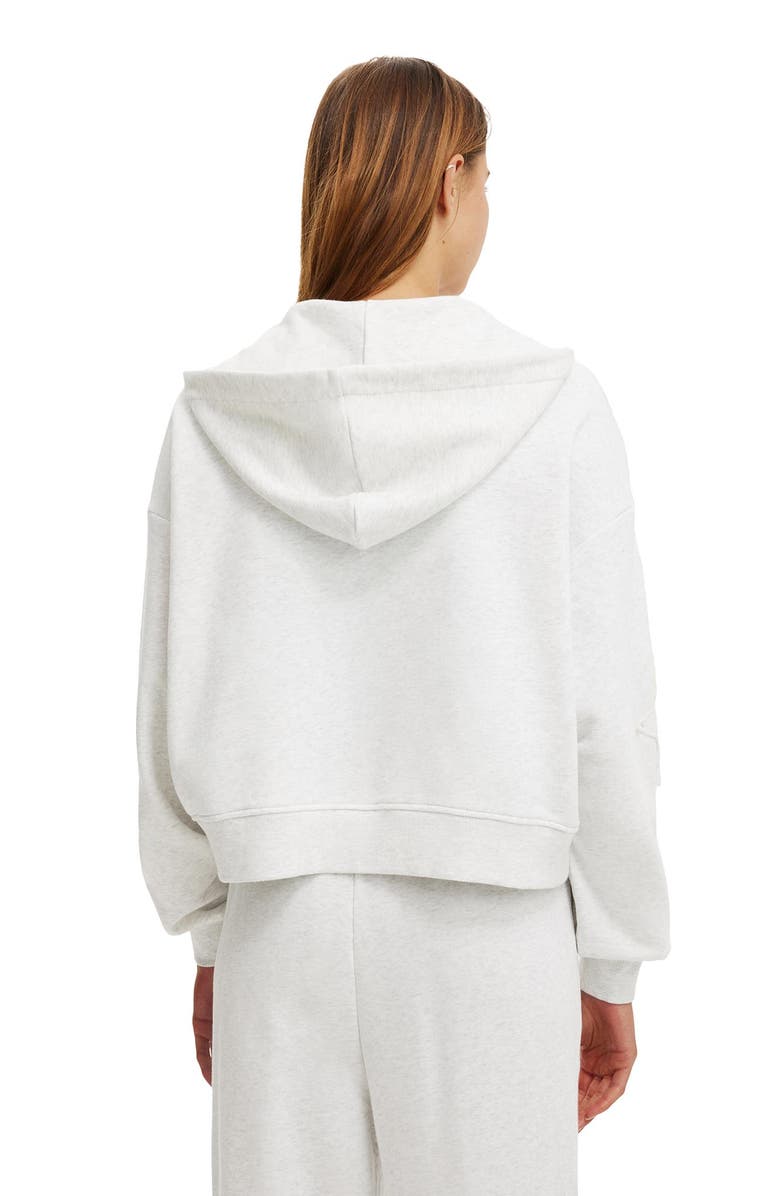 Cotton On Women's Oversized Zip Through Hoodie, Alternate, color, Cloud Marle Stars