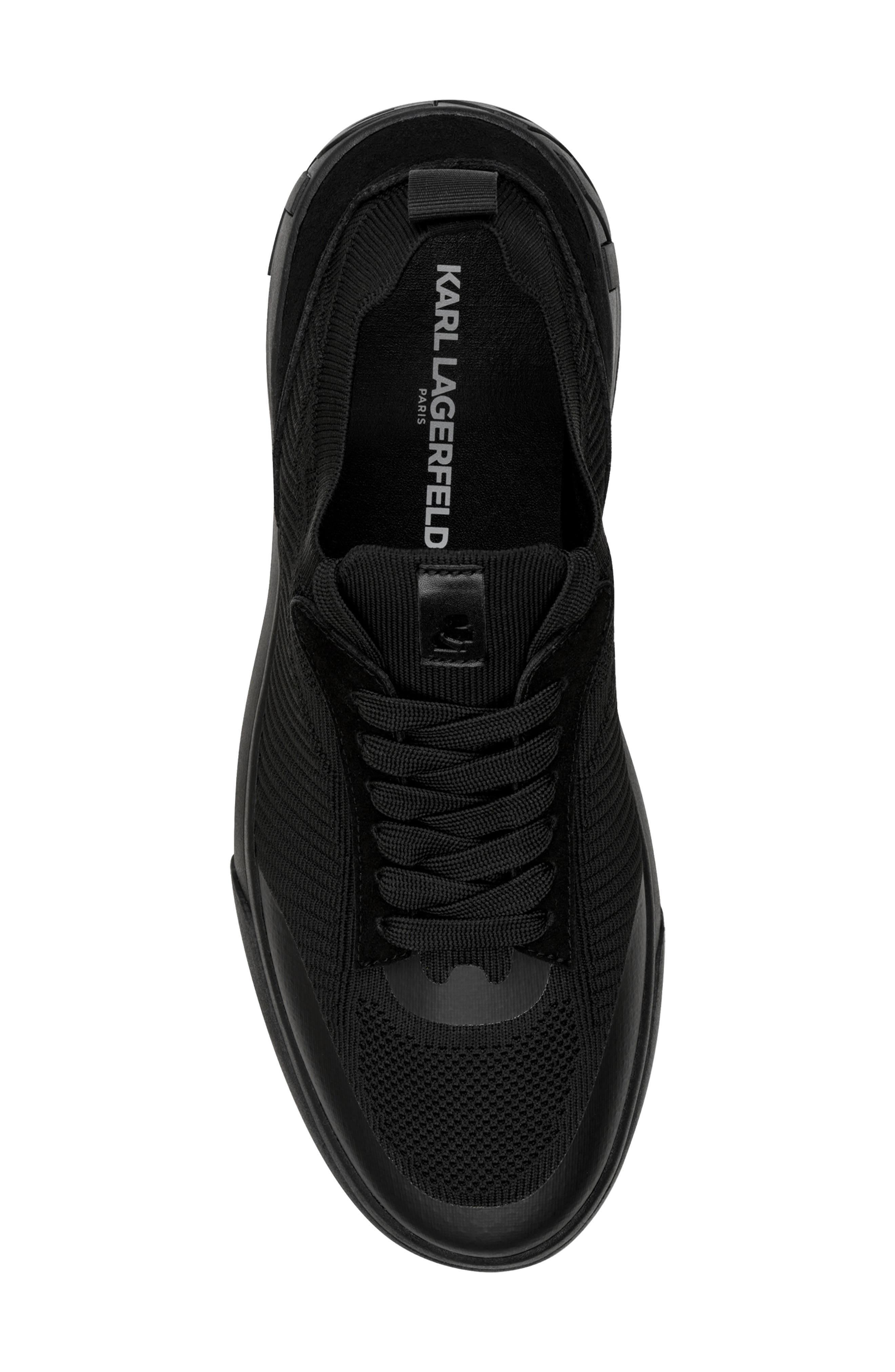 KARL LAGERFELD PARIS Auren Textured Knit Sneaker, Alternate, color, Black