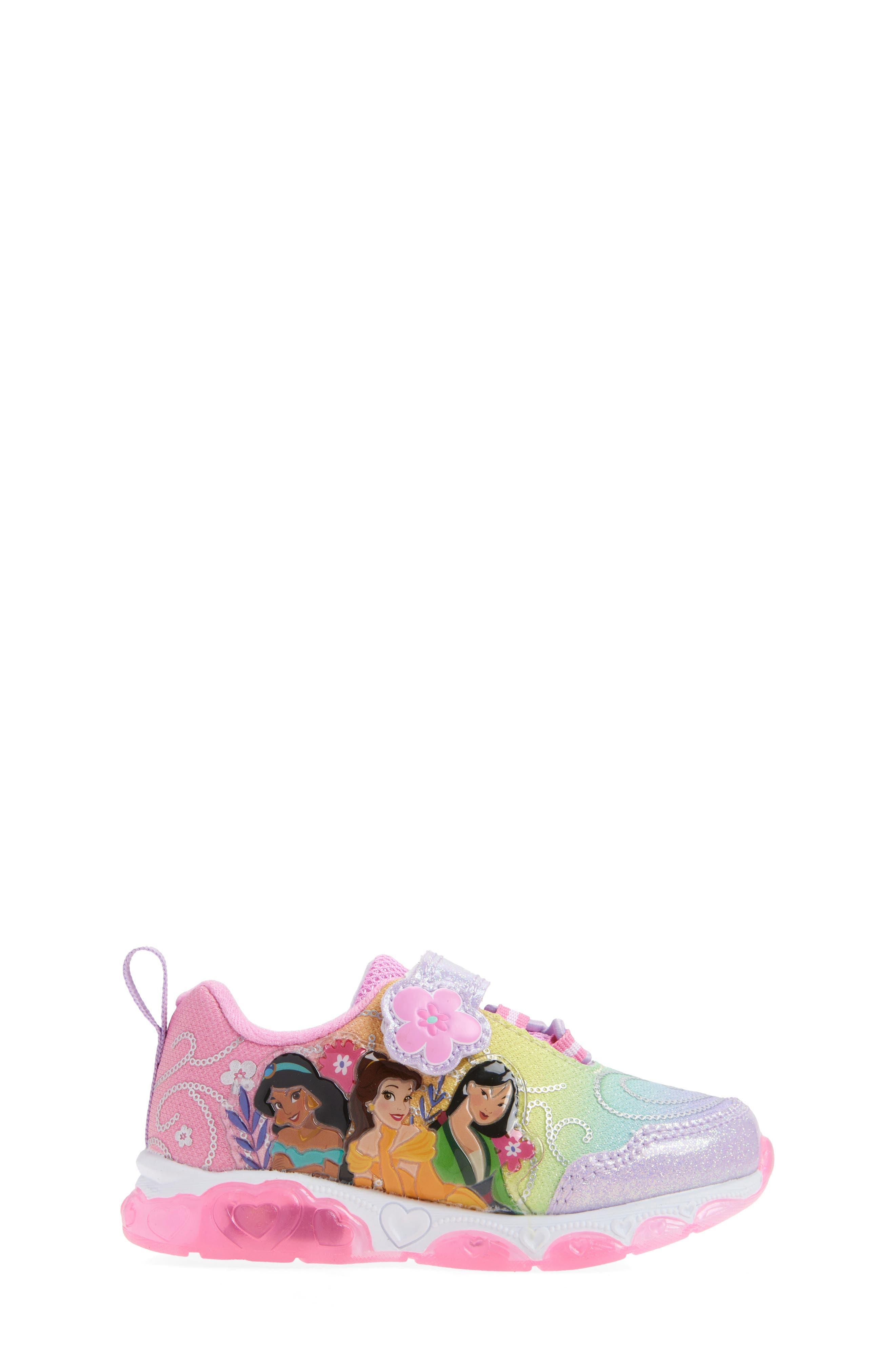 Harper Canyon Kids' Disney Princess Light-Up Sneaker, Alternate, color, Pink Multi