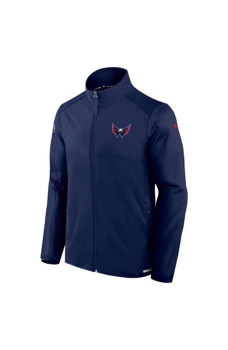 FANATICS Men
s Fanatics  Navy Washington Capitals Authentic Pro Rink Fleece Full-Zip Jacket, Alternate, color, Navy