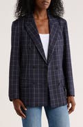 French Connection Windowpane Double Breasted Blazer