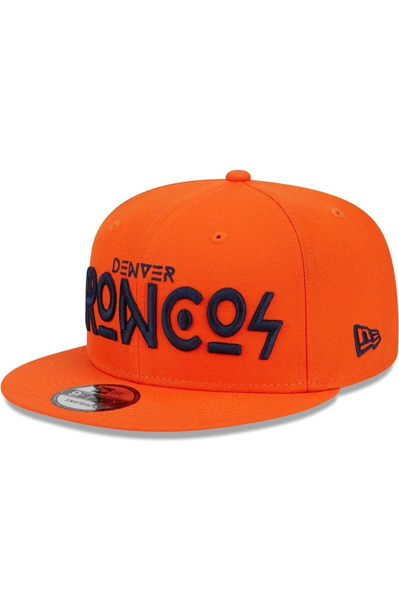 New Era Men's New Era Orange Denver Broncos Word 9FIFTY Snapback Hat, Alternate, color,