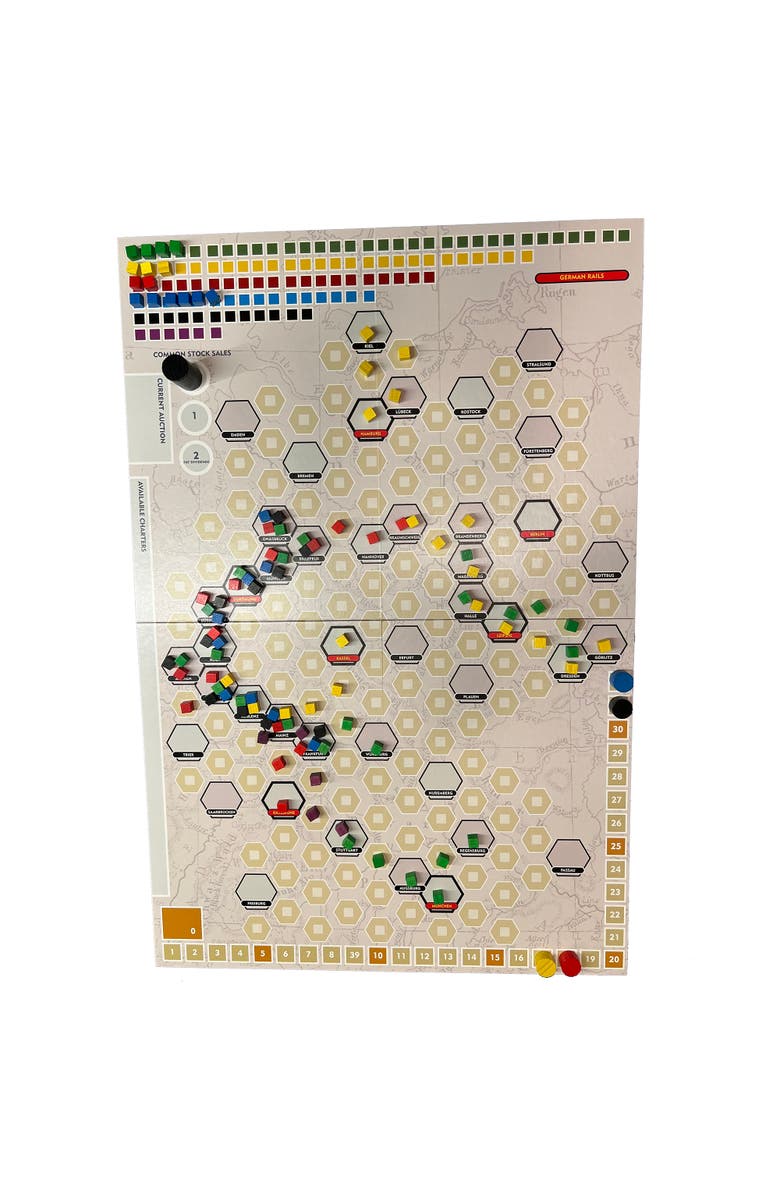 RIO Grande Games ACH Gulf, Mobile & Ohio Francogerman Rails Expansion, Alternate, color, Multicolored