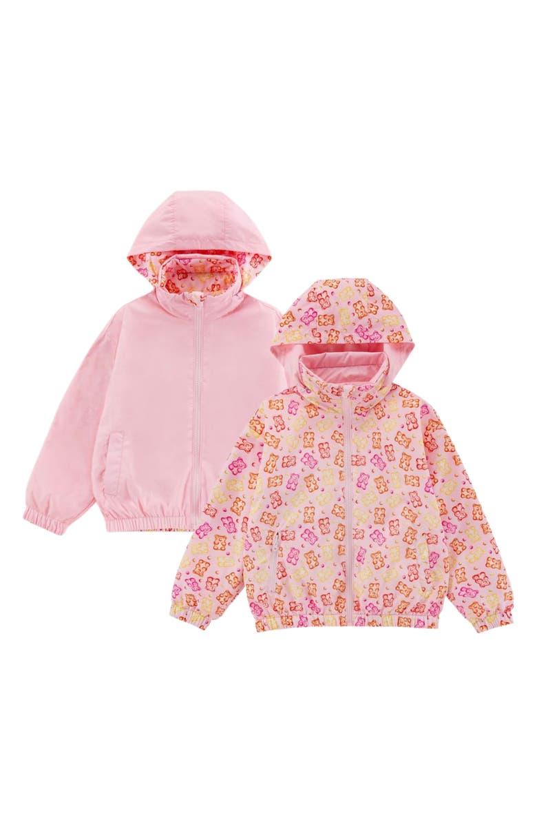 CALONIE Kids' Max Rain Water Repellent Reversible Windbreaker, Alternate, color, Pink