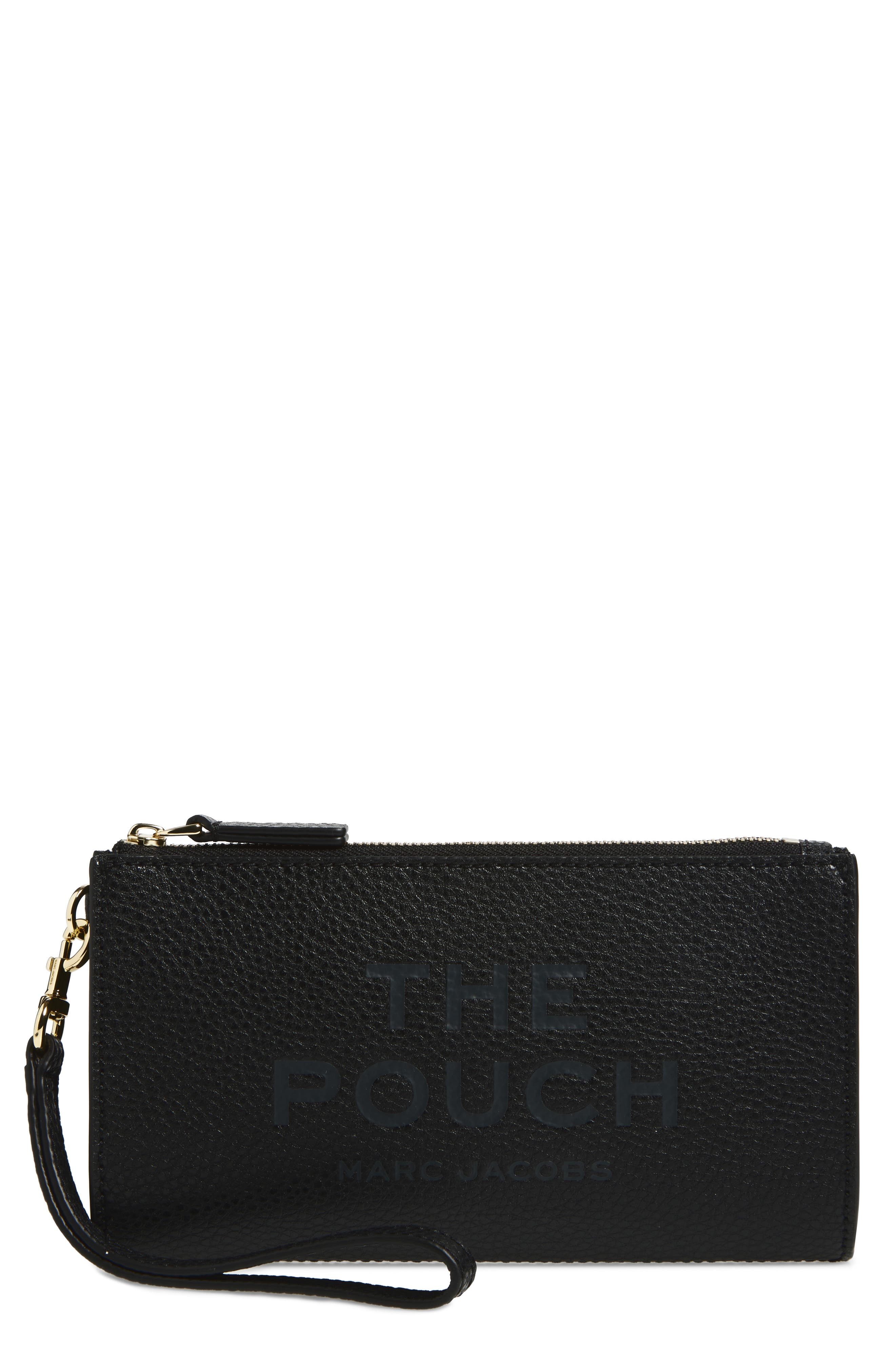 Marc Jacobs The Pouch Wristlet, Main, color, Black