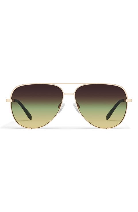 High Key 64mm Oversize Aviator Sunglasses