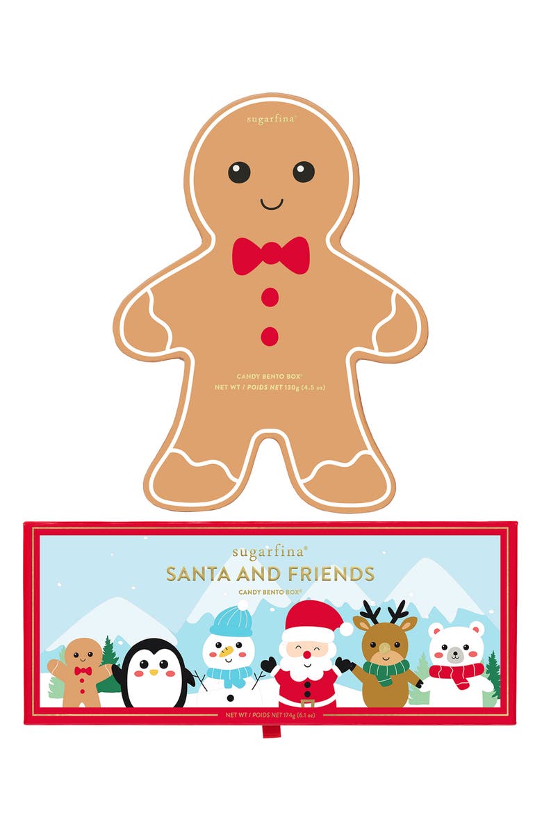 sugarfina Santa & Friends 3-Piece Candy Bento Box, Main, color,