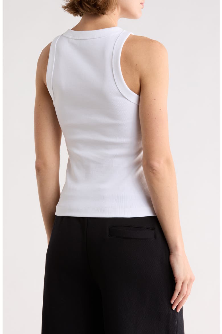 Fitted Ribbed Crop Tank, Alternate, color, BRIGHT WHITE