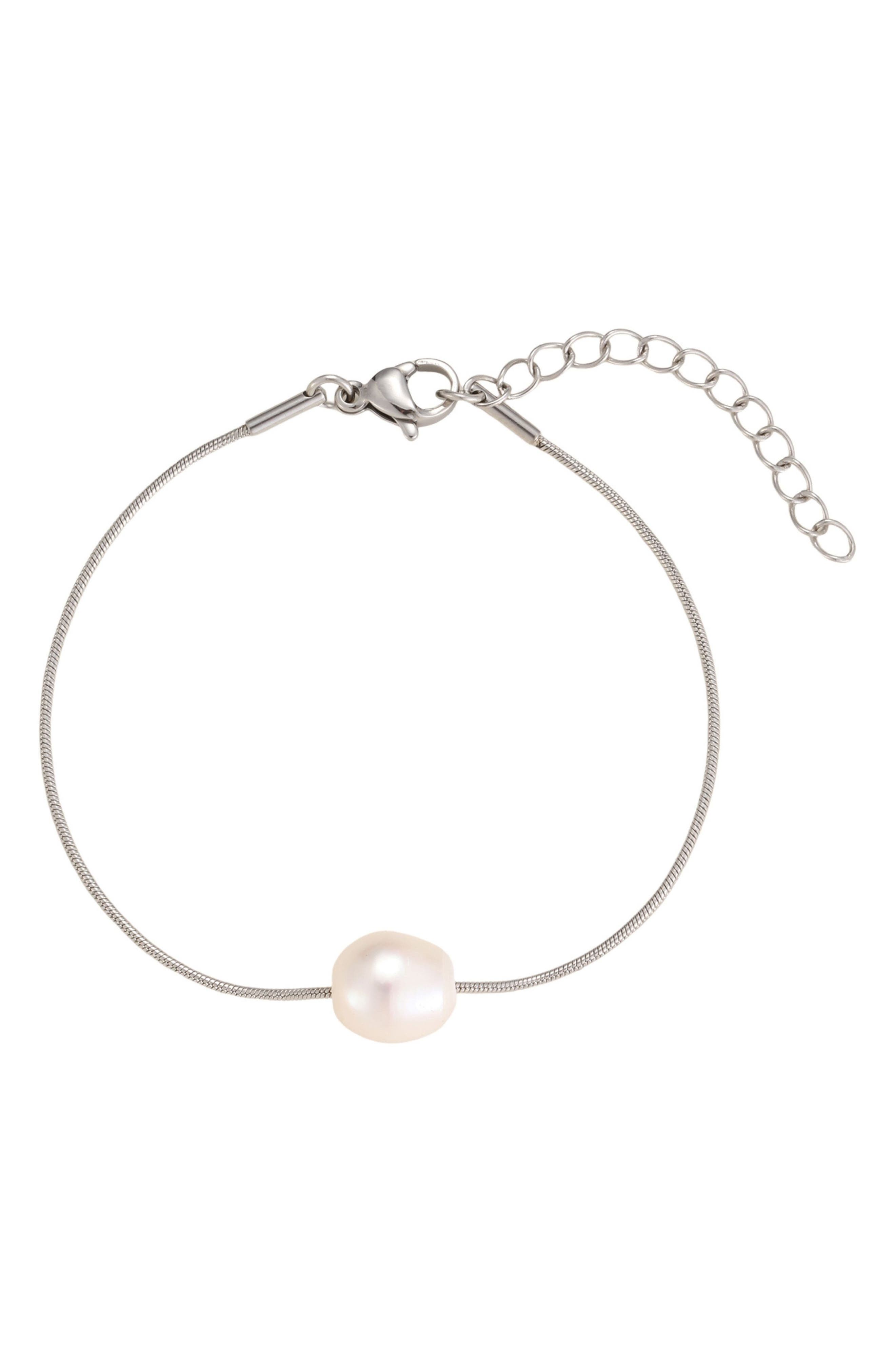 Freshwater Pearl Snake Chain Bracelet