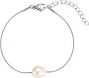 Adornia Freshwater Pearl Snake Chain Bracelet