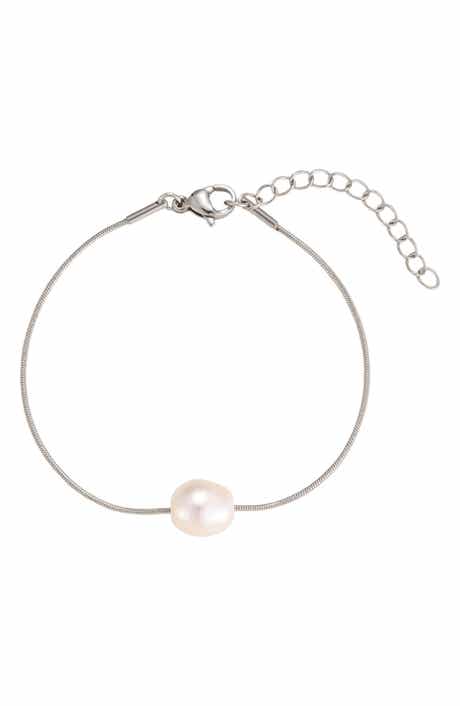 Freshwater Pearl Snake Chain Bracelet