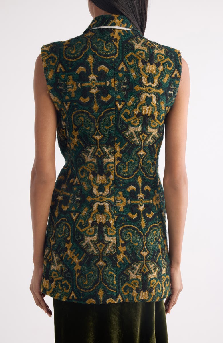 Dries Van Noten Bimbila Embellished Sleeveless Blazer, Alternate, color, Bottle