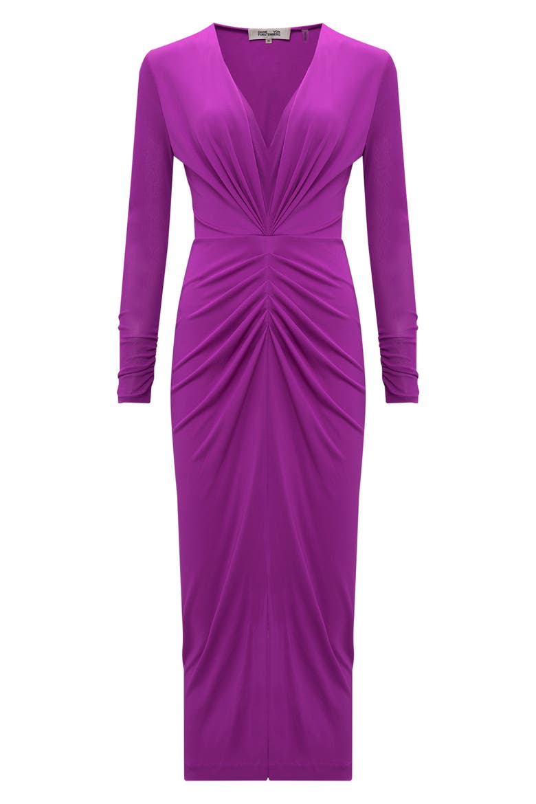 Hades Two-Tone Long Sleeve Midi Dress, Alternate, color, PURPLE WINE