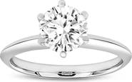 LuvMyJewelry Anea 14K Gold Round Cut Lab Grown Solitaire Diamond Engagement Ring - 1 Ct