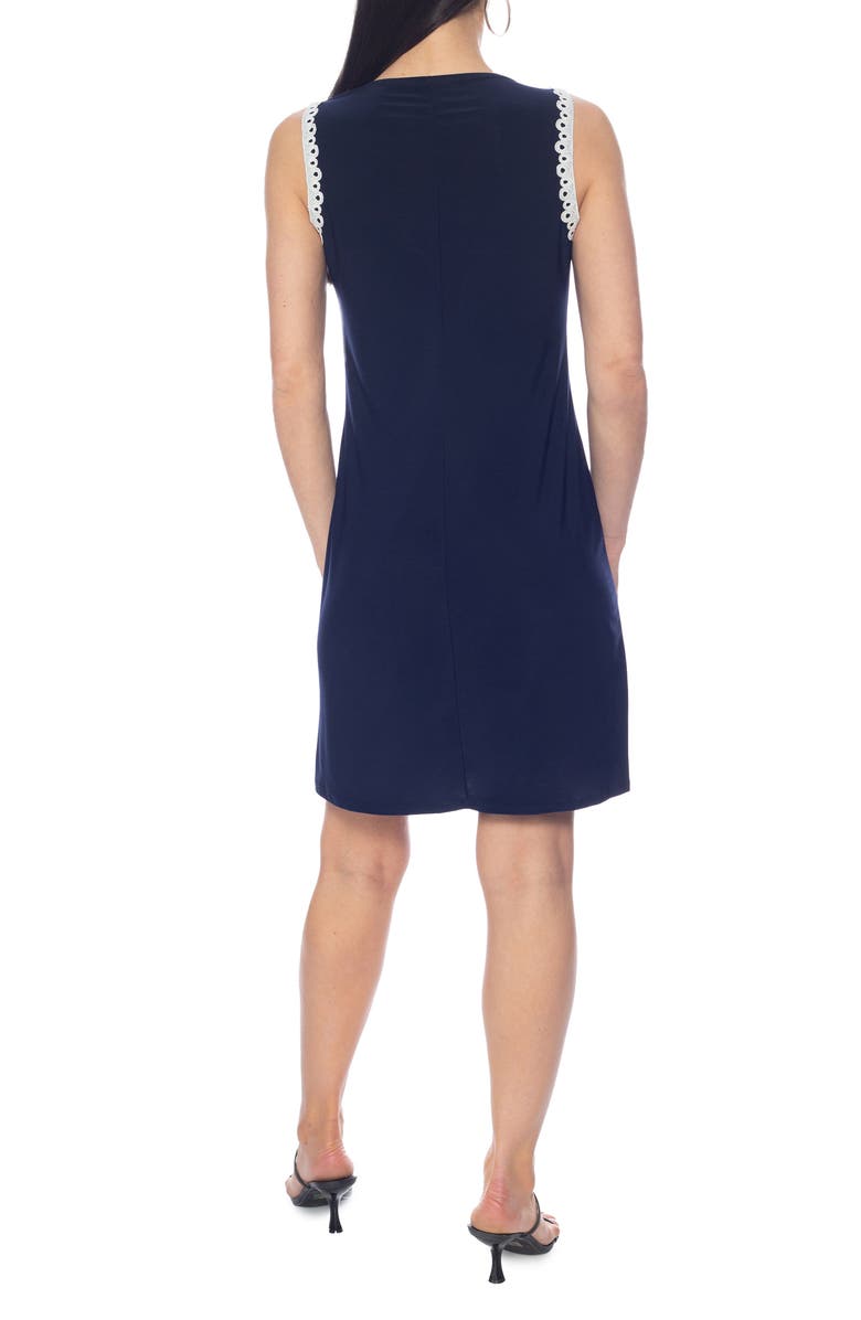 TASH AND SOPHIE Lace Trim Shift Dress, Alternate, color, 