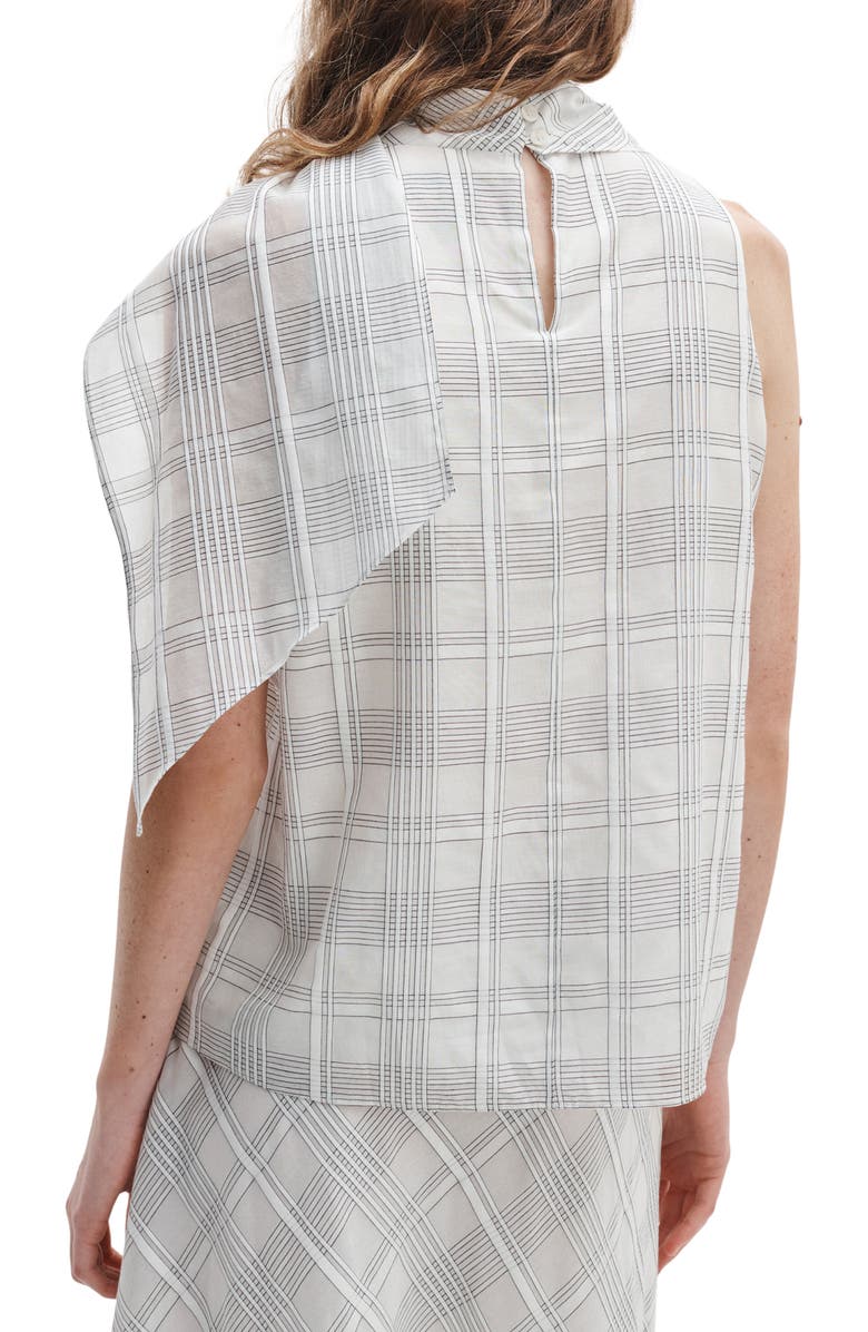rag & bone Adela Funnel Neck Sleeveless Top, Alternate, color, White Plaid