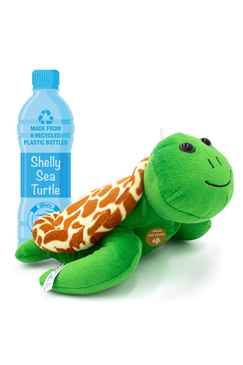Shelly The Sea Turtle 12" Stuffed Plush Toy w/ Animal Sounds, Alternate, color, Green