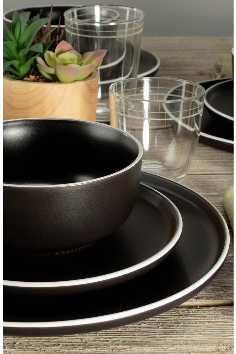 12-Piece Tempo Dinner Set, Alternate, color, BLACK