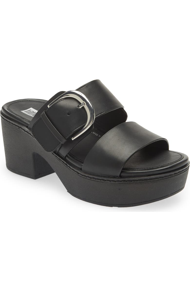 FitFlop Pilar Leather Platform Sandal, Main, color,