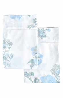 MELANGE HOME Set of 2 Rose Print Percale Cotton Pillowcase