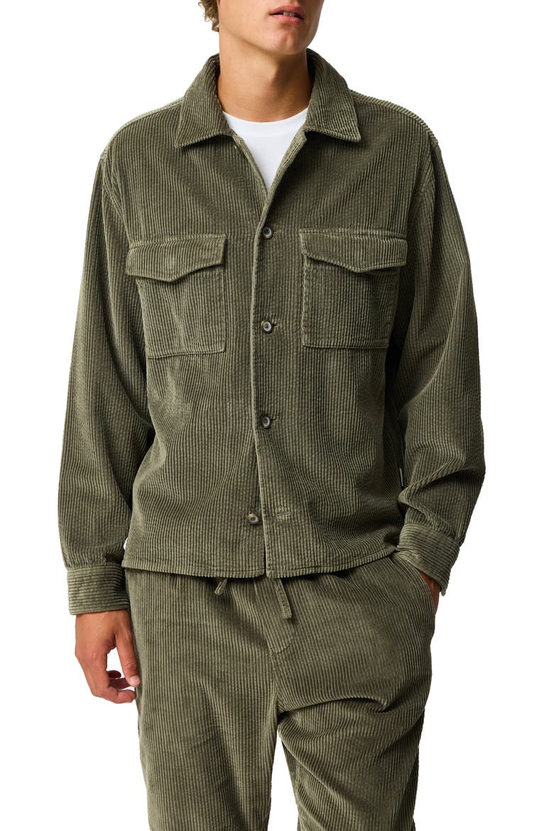 Glendale Corduroy Shirt Jacket, Main, color, PUTTY