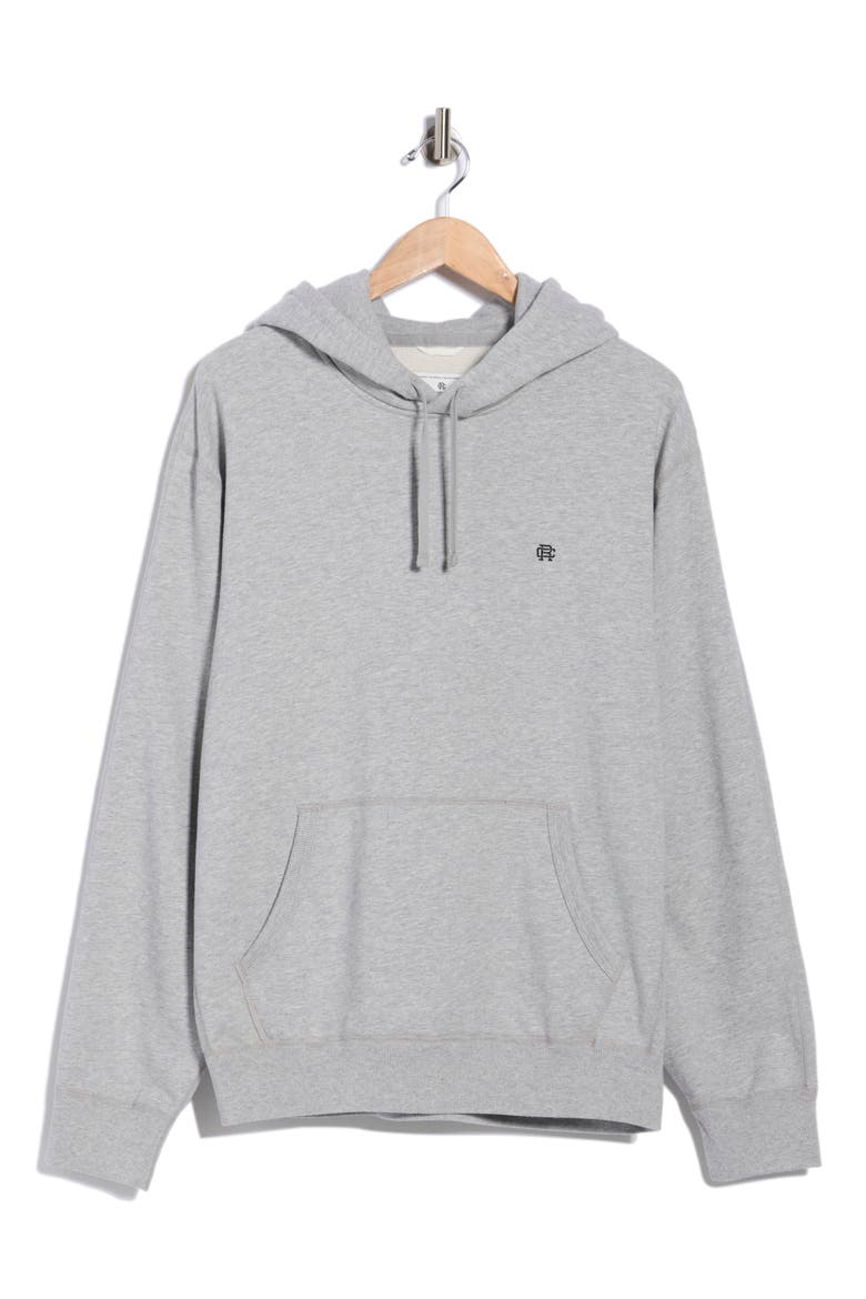 Monogram Midweight Terry Hoodie, Alternate, color, HEATHER GREY