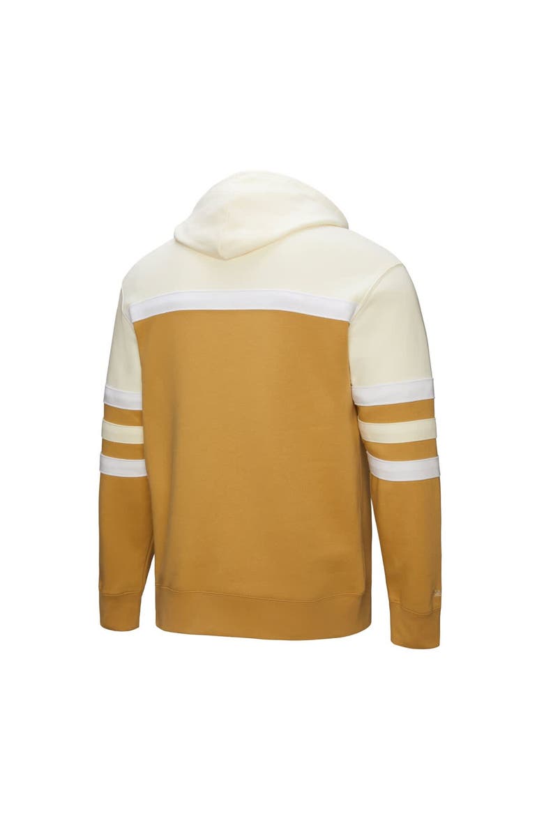 Men's Mitchell & Ness Tan/Cream Chicago Cubs Head Coach Pullover Hoodie, Alternate, color, Tan
