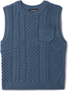Space Grey Crest Knitted Sleeveless Vest
