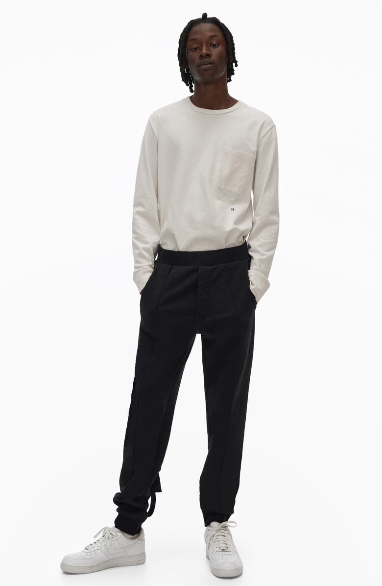 Helmut Lang Strap Cotton Sweatpants, Alternate, color,