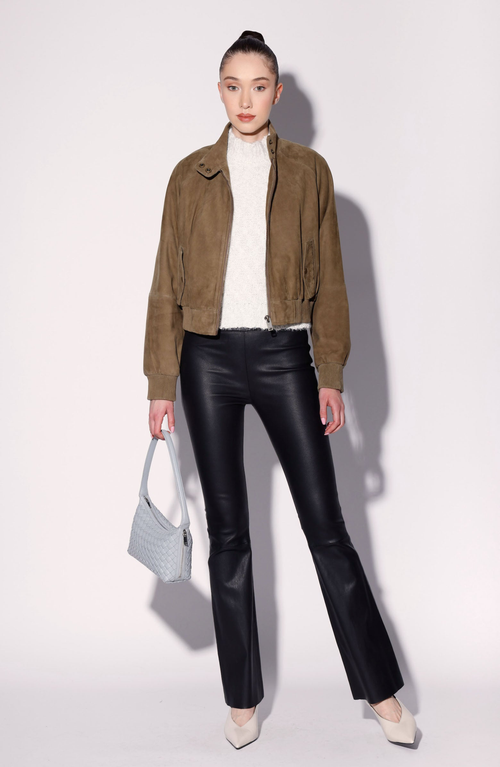 Walter Baker Bowie Suede Bomber Jacket In Brown