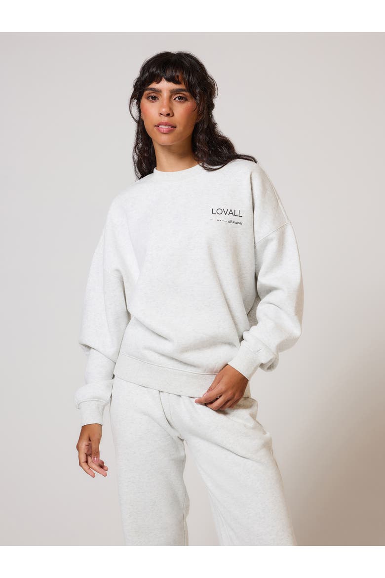 ALL SZN Oversized Sweatshirt, Alternate, color, Light Grey Marl