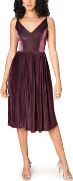 Dress the Population Haley Metallic Fit & Flare Cocktail Dress
