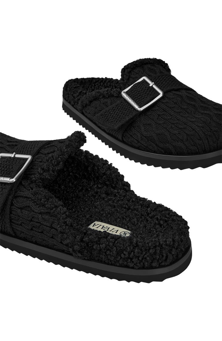 VIVAIA Round-Toe Wool Slippers, Alternate, color, Black