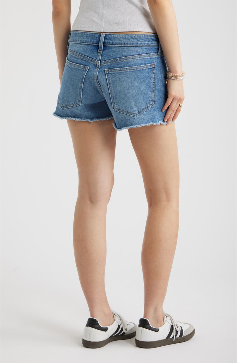 BP. Festival Fray Hem Denim Shorts, Alternate, color, Western Wash