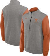 Nike Men's Nike Heather Gray/Texas Orange Texas Longhorns Club Fleece Half-Zip Pullover