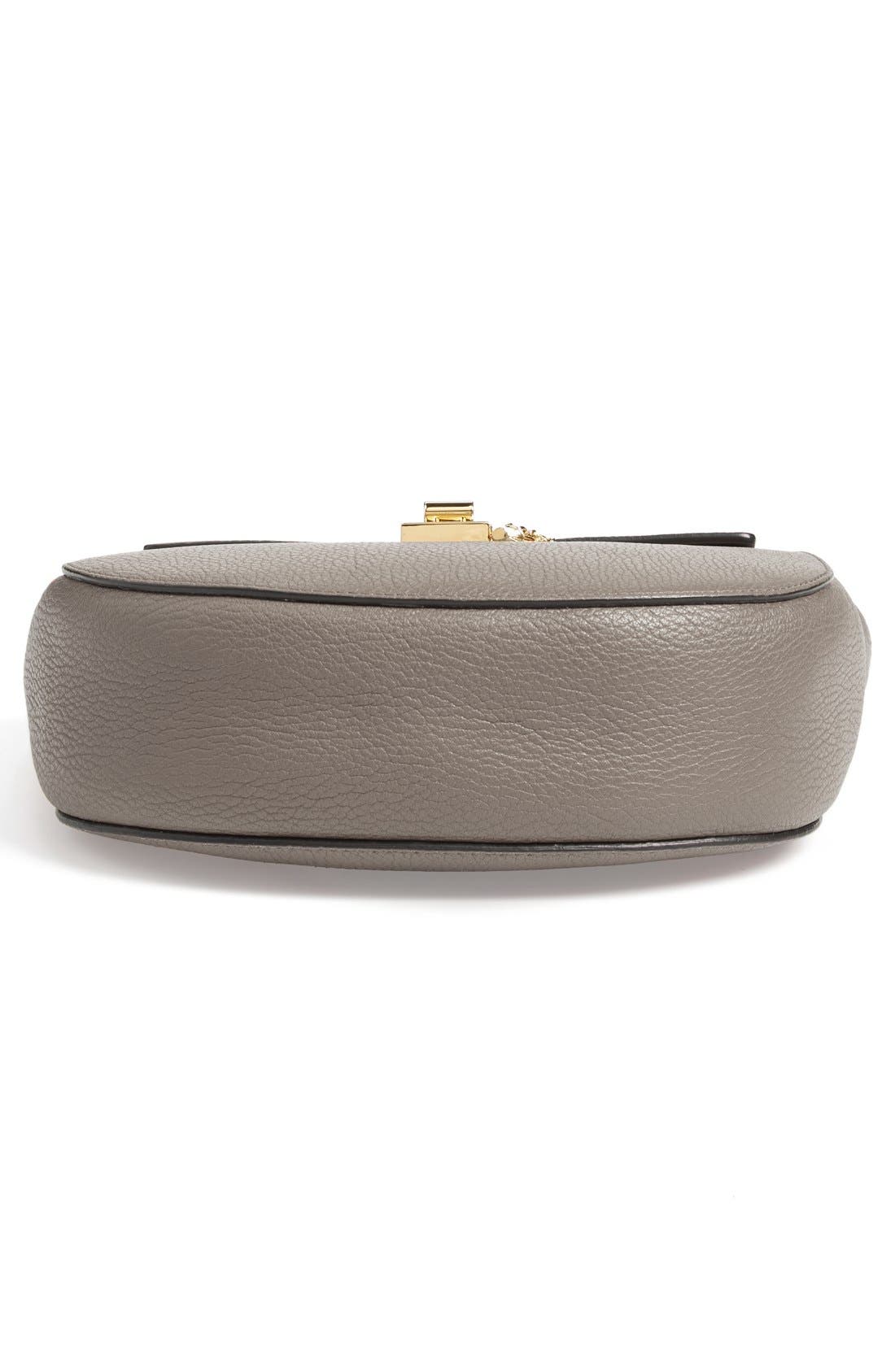 Drew Leather Shoulder Bag, Alternate, color, MOTTY GREY