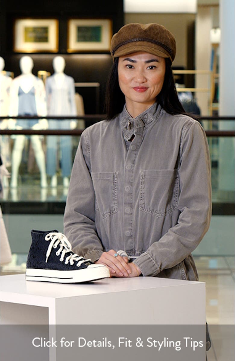 Gender Inclusive Chuck 70 Leopard Flocked Satin Low Top Sneaker, sales video thumbnail