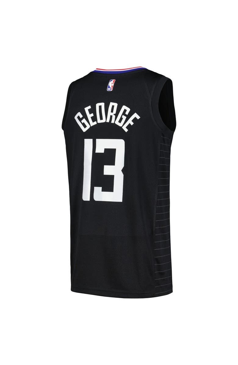 Jordan Brand Men's Jordan Brand Paul George Black LA Clippers Swingman Player Jersey - Statement Edition, Alternate, color,