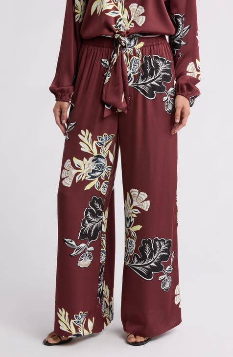 Floral Wide Leg Pants