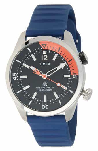 Timex® Waterbury Dive Silicone Strap Watch, 41mm