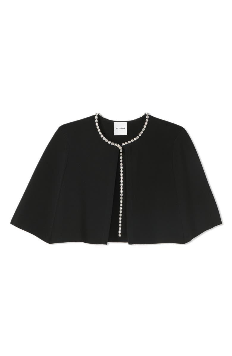 St. John Evening Crystal Detail Half Milano Capelet, Alternate, color,
