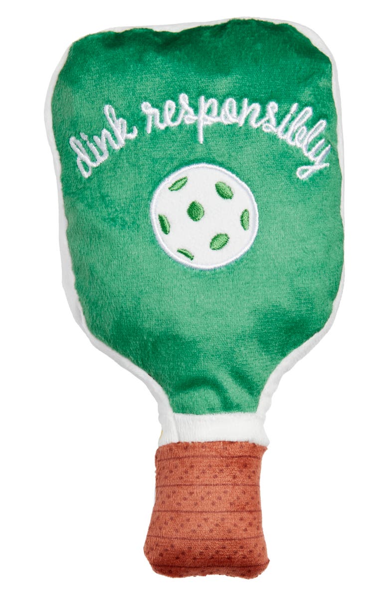 Haute Diggity Dog Pickleball Paddle Plush Dog Toy, Alternate, color, Green
