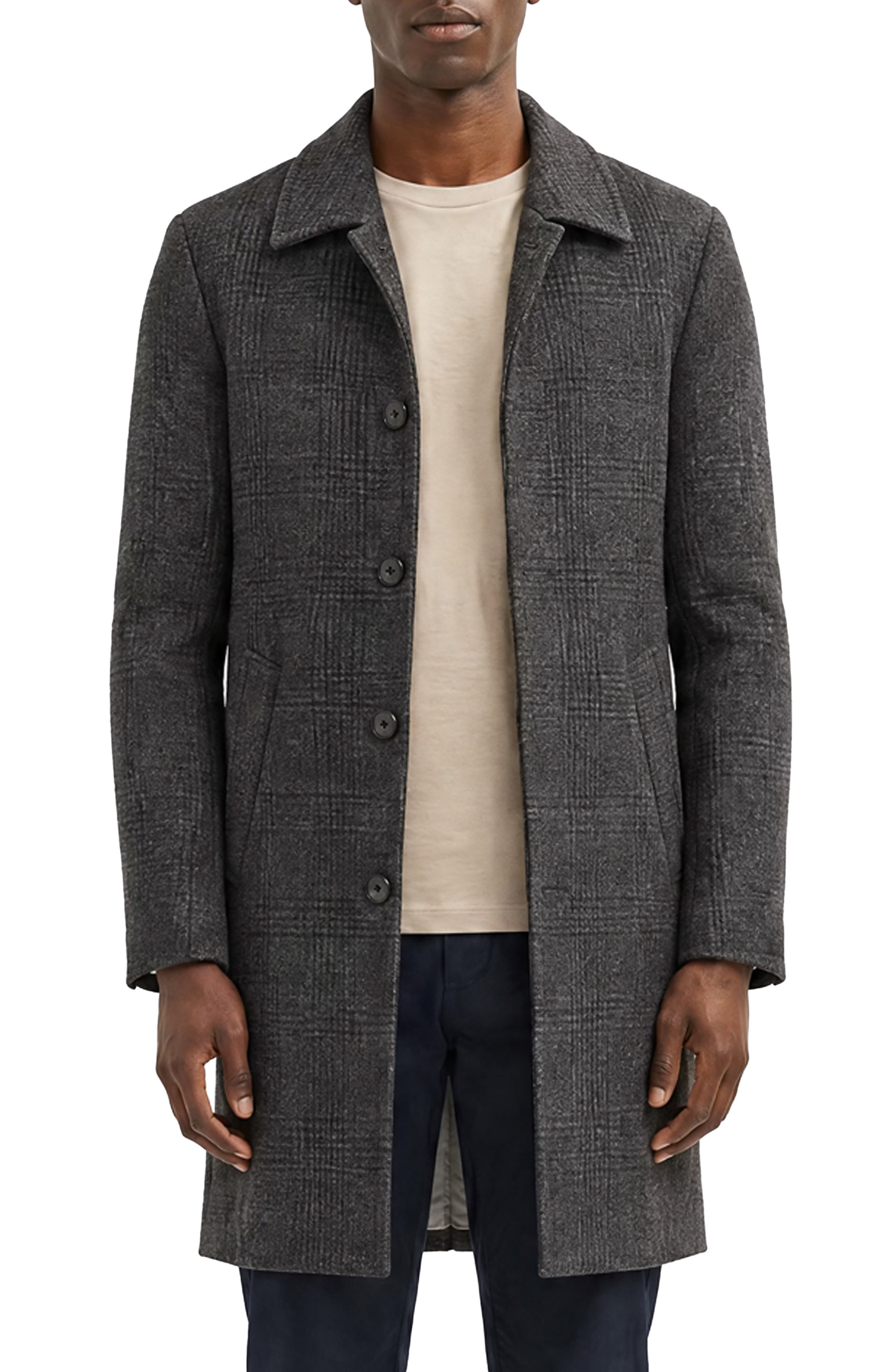 Bagatelle Plaid Wool Blend Coat (Men) | Nordstrom