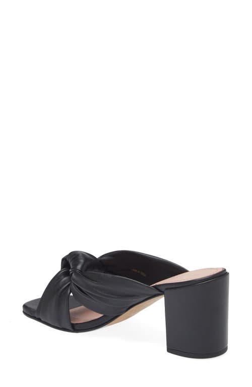 Ted Baker London Shennly Knotted Block Heel Slide Sandal In Black