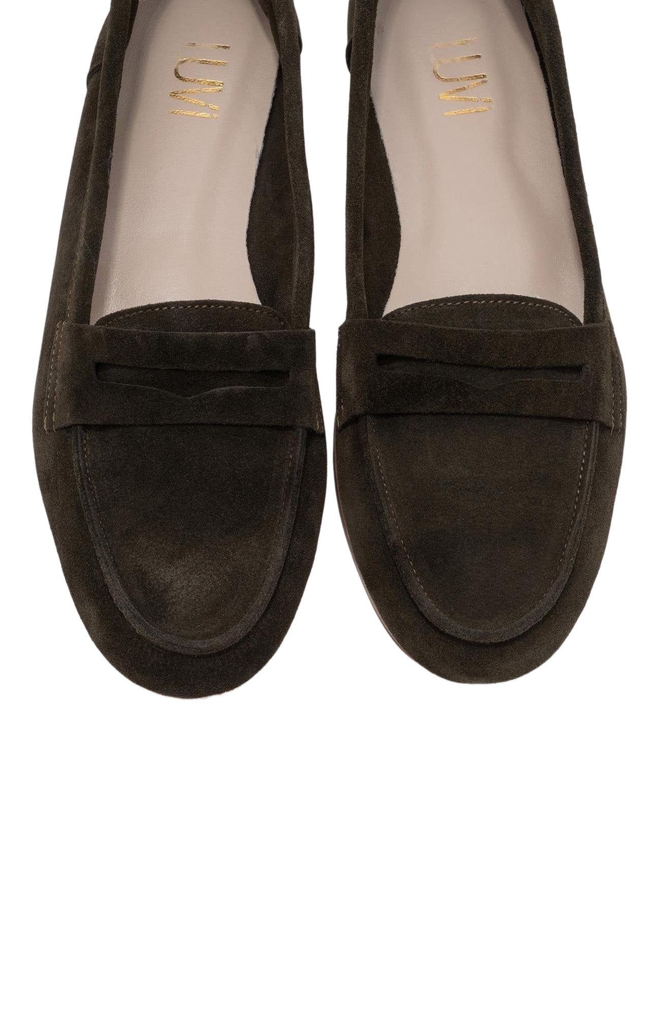 Dorothy Leather Loafer, Alternate, color, Dark Green Leather