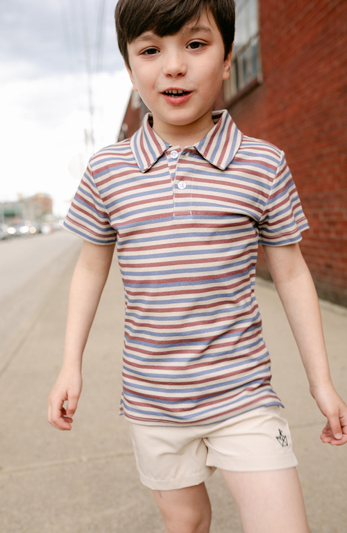 Little Paper Kids Archie Polo In Red
