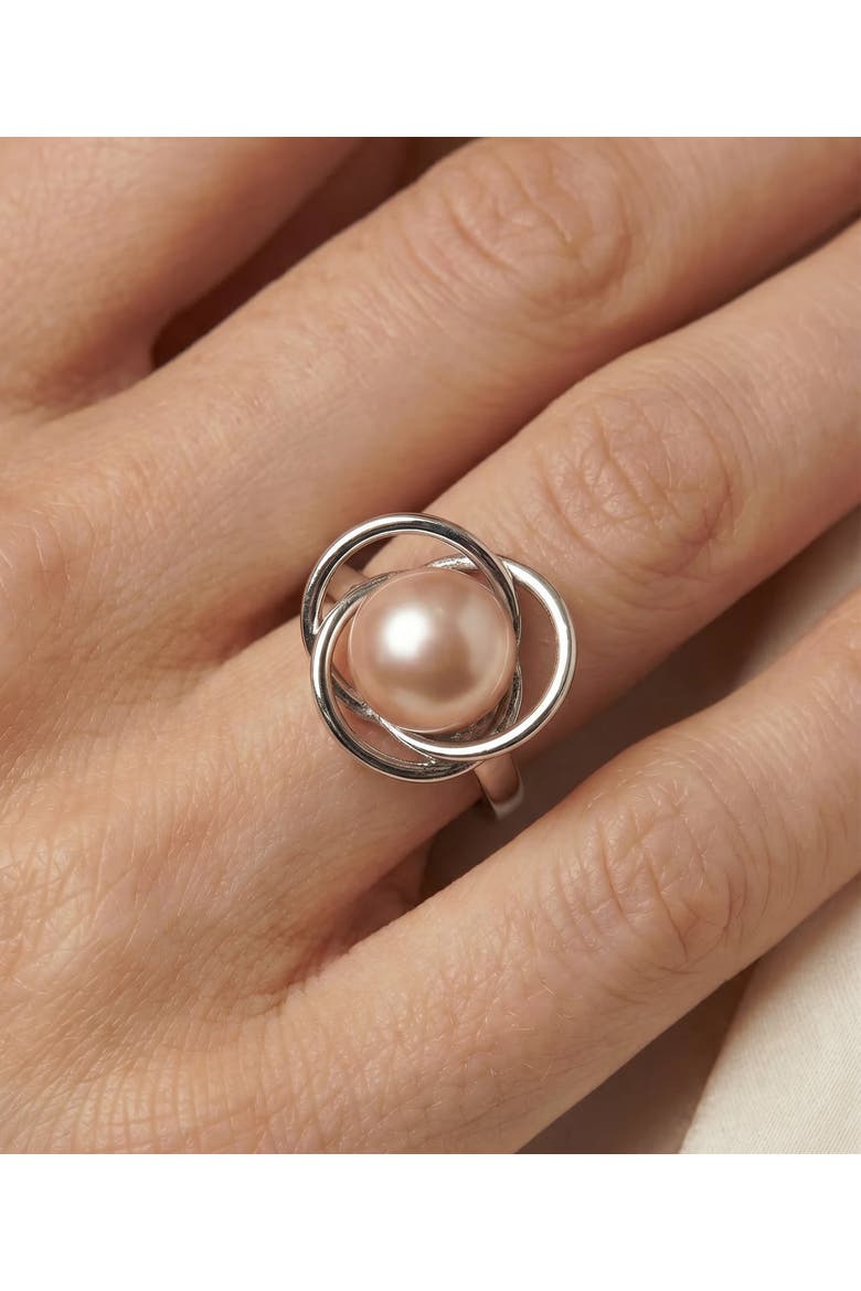 Pink Freshwater Pearl Lexi Ring, Alternate, color, White Gold